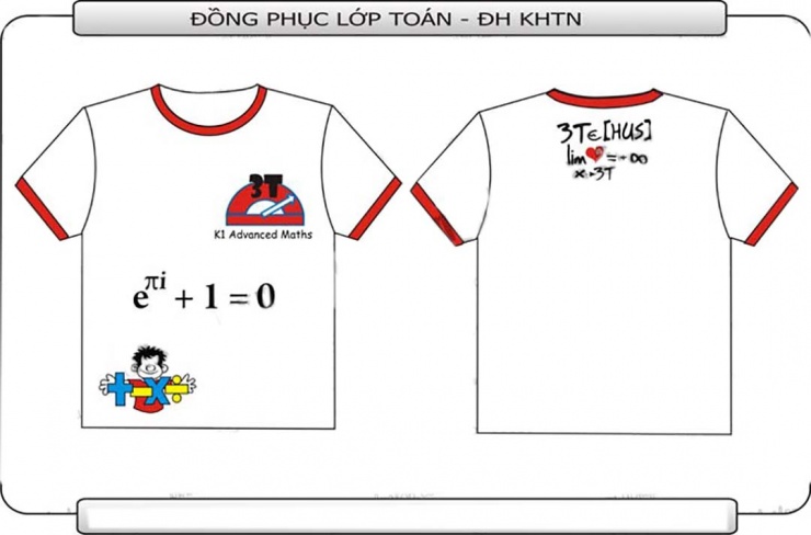 Mẫu áo đồng phục lớp Toán ĐH Khoa Học Tự Nhiên Hà Nội u2648