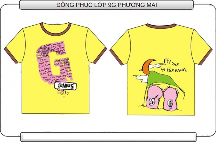 Mẫu áo đồng phục lớp 9G THCS Phương Mai Hà Nội u2672