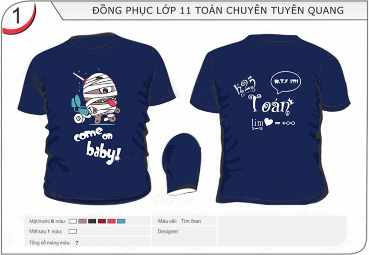  Mẫu áo đồng phục lớp 11 Toán THPT Chuyên Tuyên Quang u2168