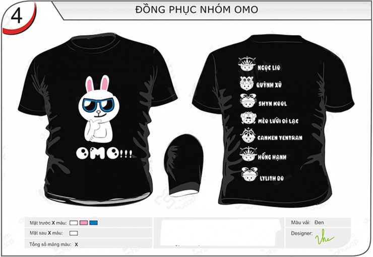 Mẫu áo đồng phục nhóm OMO Hà Nội u2191