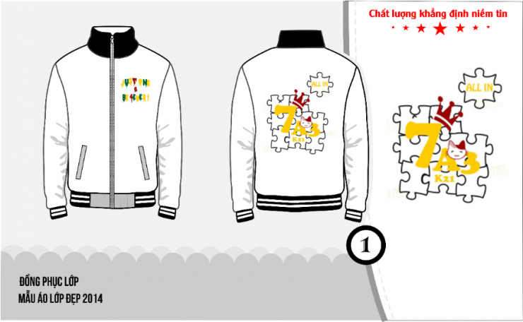 Mẫu áo lớp 7A3 trường THCS Mạc Đĩnh Chi Hà Nội u1212